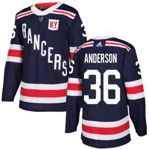 Herren New York Rangers Eishockey Trikot Glenn Anderson #36 Authentic Navy Blau 2018 Winter Classic